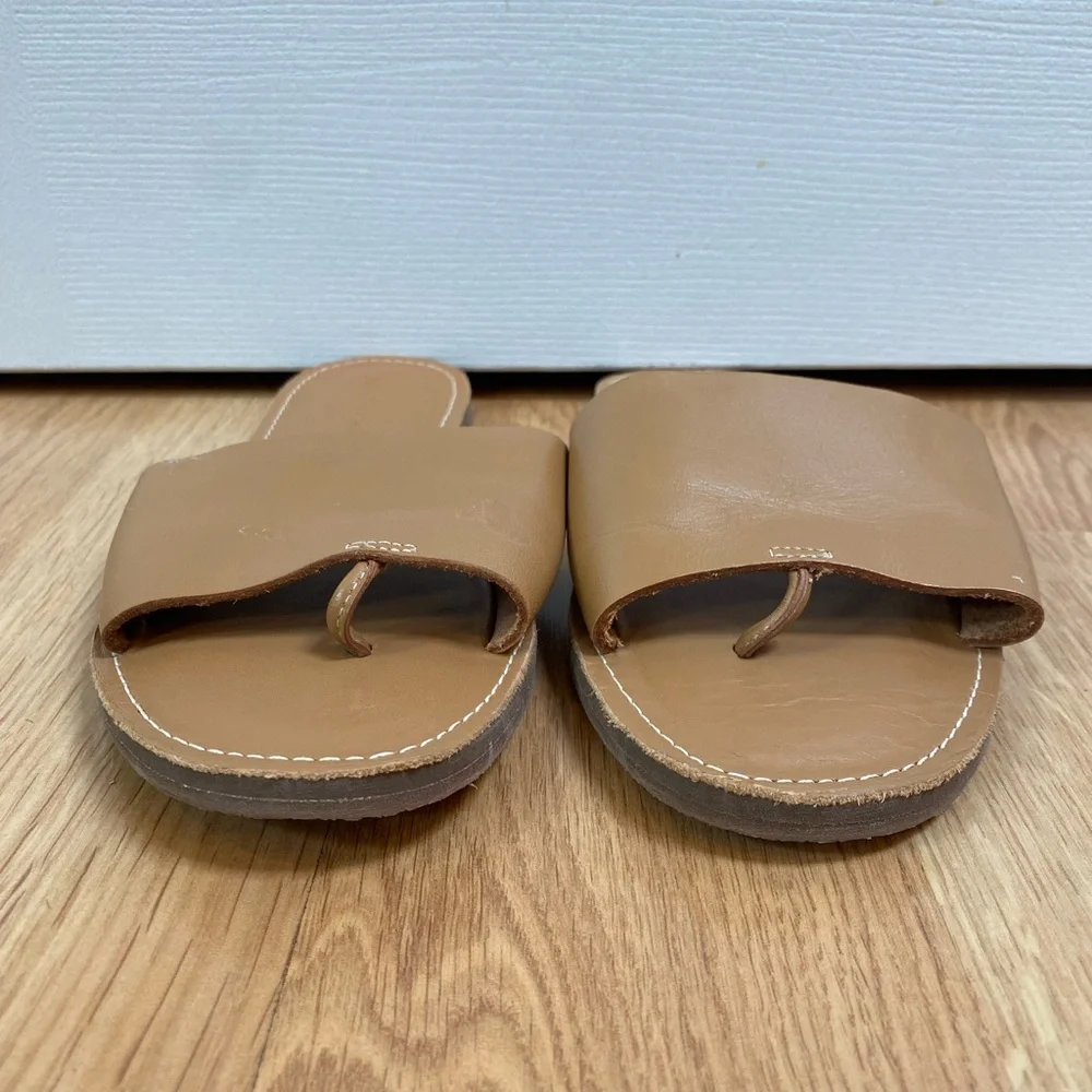 Madewell Desert Camel Boardwalk Post Sandal Size 7